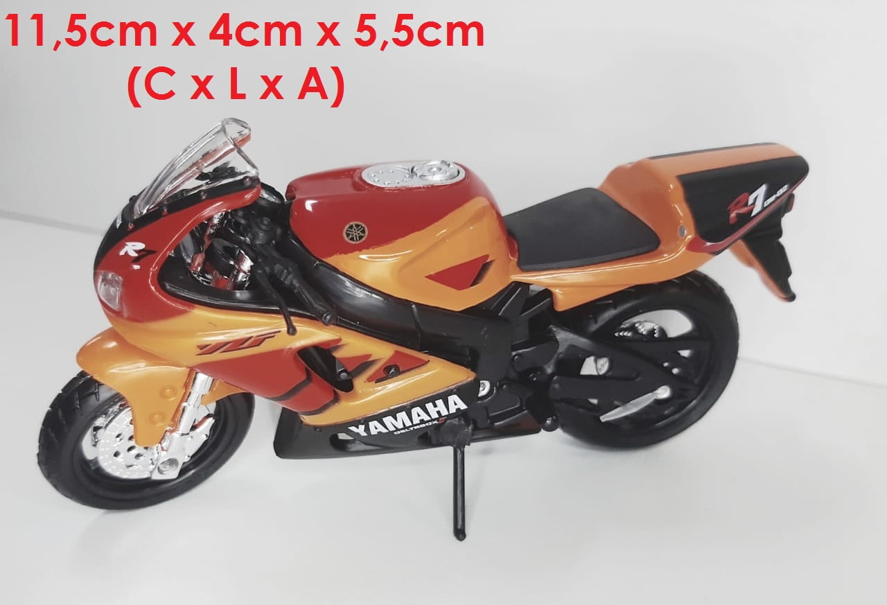 Miniatura Moto Esportiva Escala 1/18 - Motoland Acessorios Esportivos