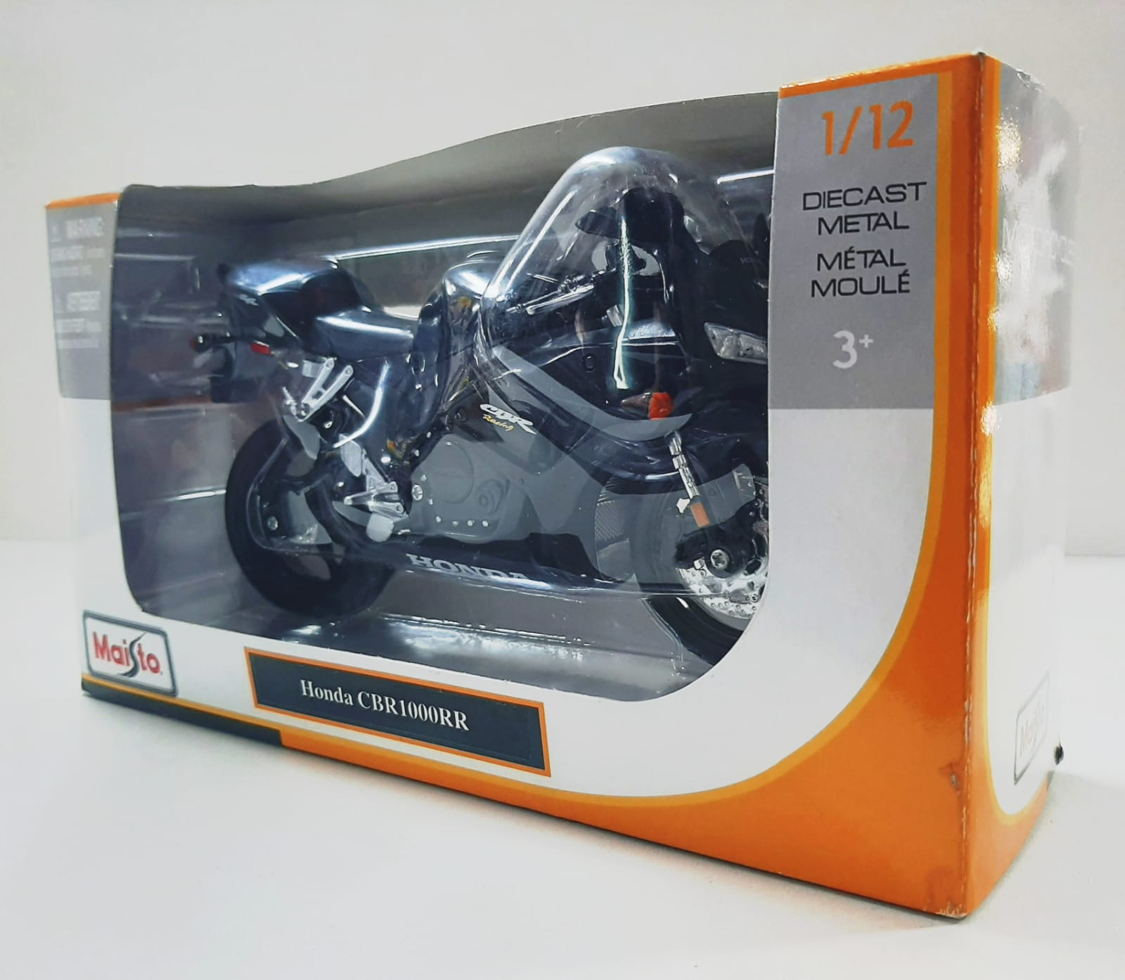 Moto de Ferro Corrida Miniatura Honda CBR1000RR 1:12 na Caixa