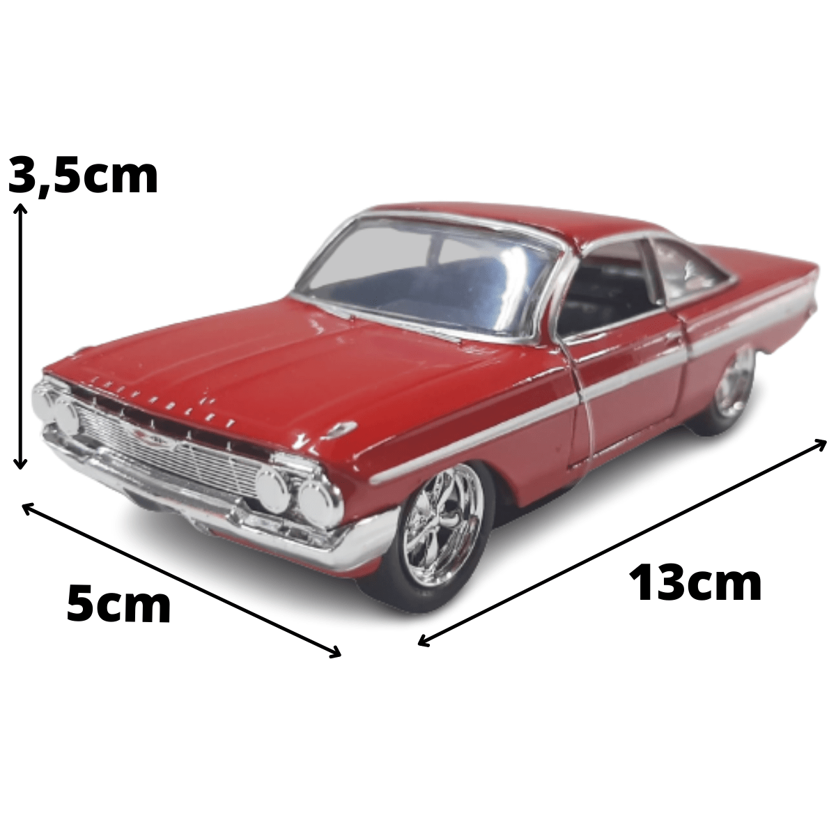 Miniatura 1961 Chevy Dom /Toretto Impala Velozes e Furiosos Escala 1/32