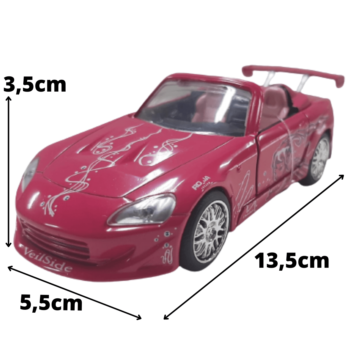 Miniatura 2001 Honda Suki S2000 Velozes e Furiosos Escala 1/32