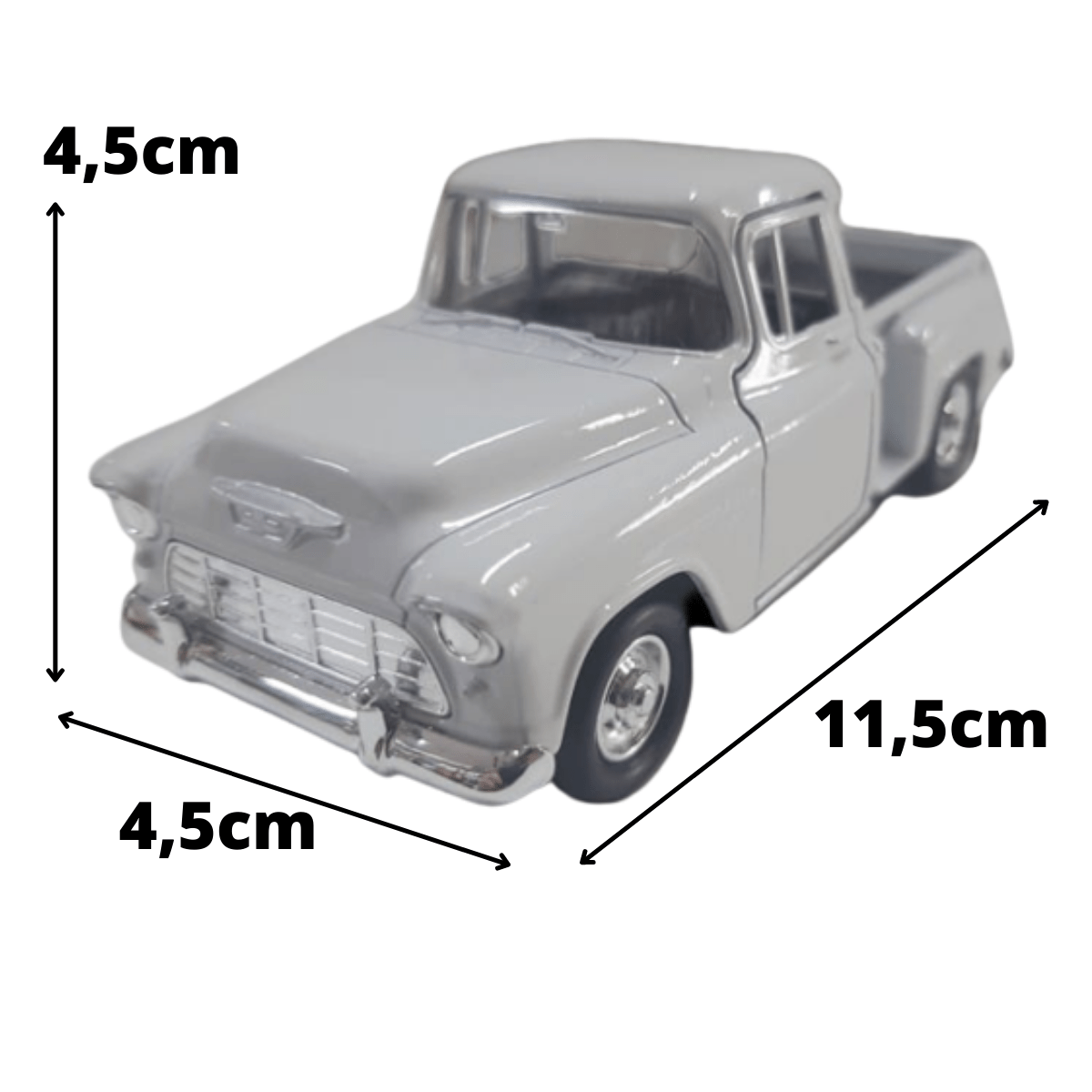 Mini 1/34 1955 Chevrolet Camionete Picape Stepside - Miniatura Escala 1/34