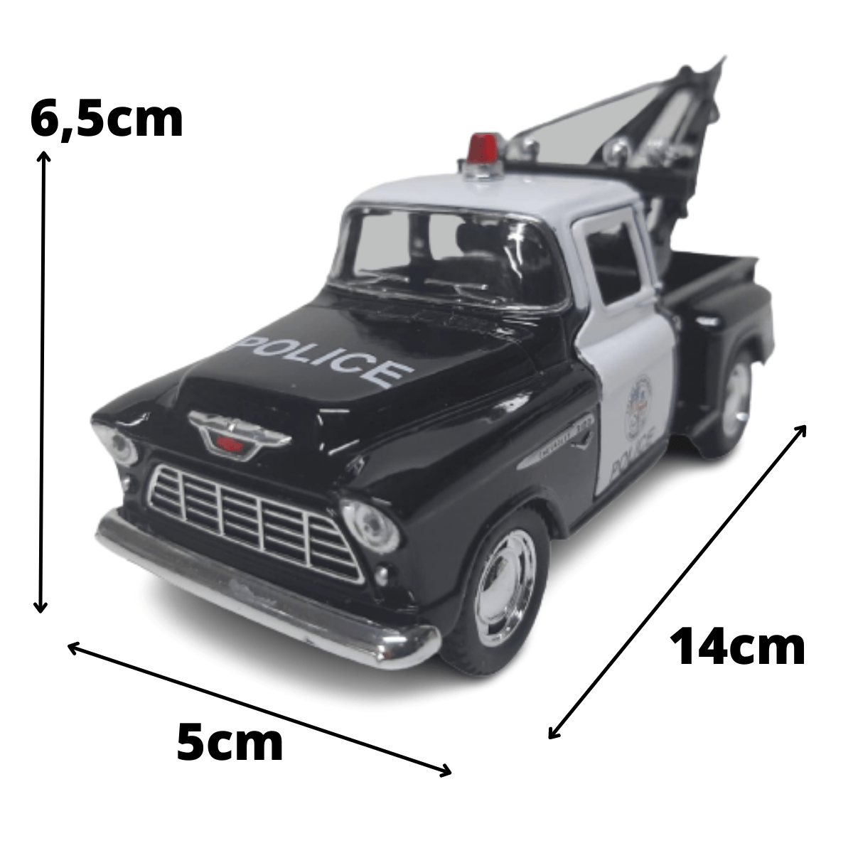 Mini 1/32 1955 Chevy Guincho Stepside Policial - Miniatura Escala 1/32