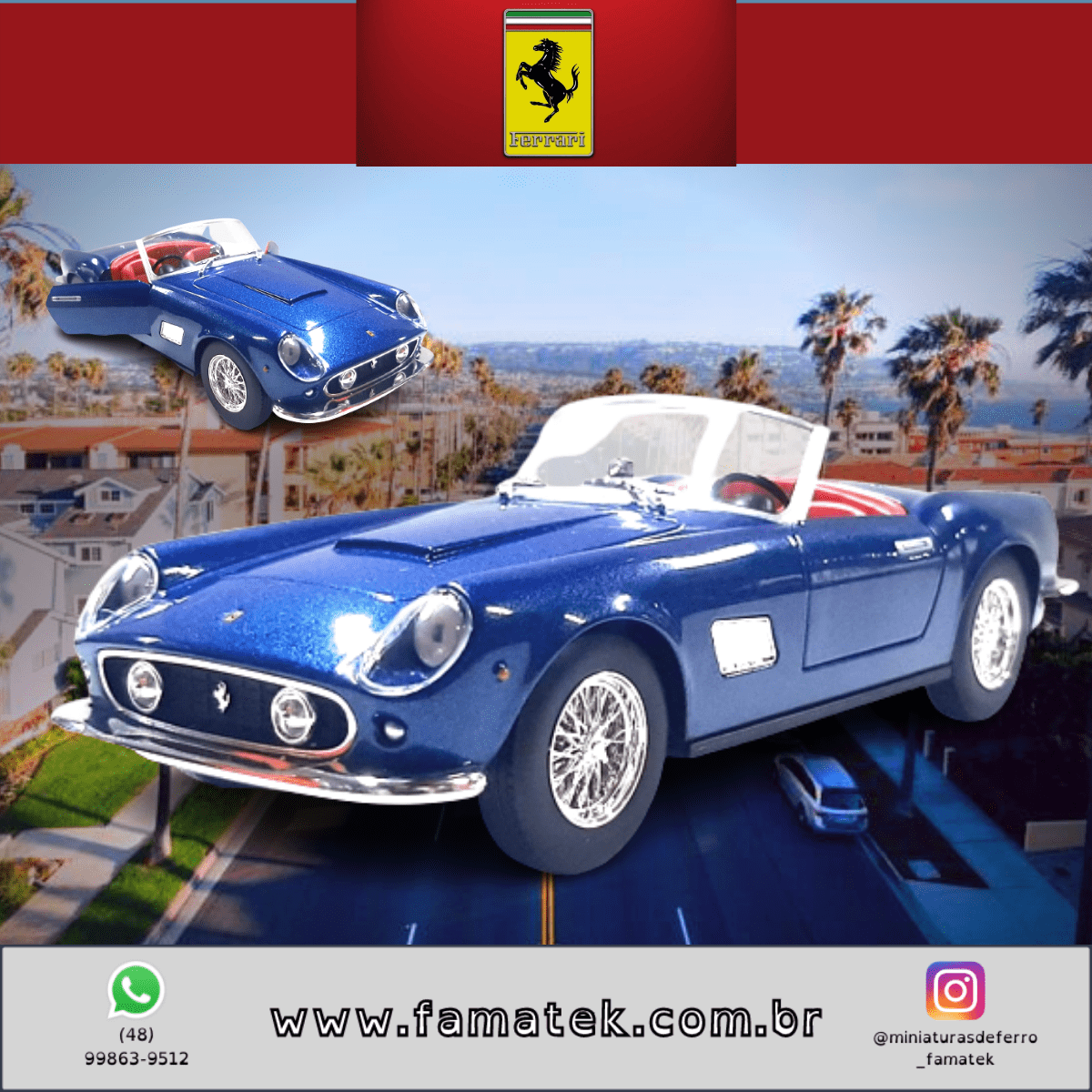 Miniatura de Ferro 250 California Ferrari BburagoEscala 1/24