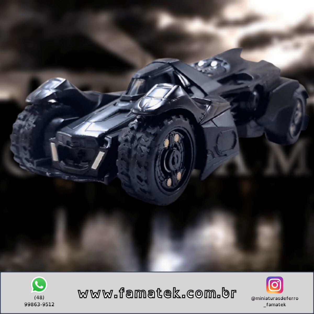 Miniatura de Ferro Batman Arkham Knight Escala 1/32 sem aberturas