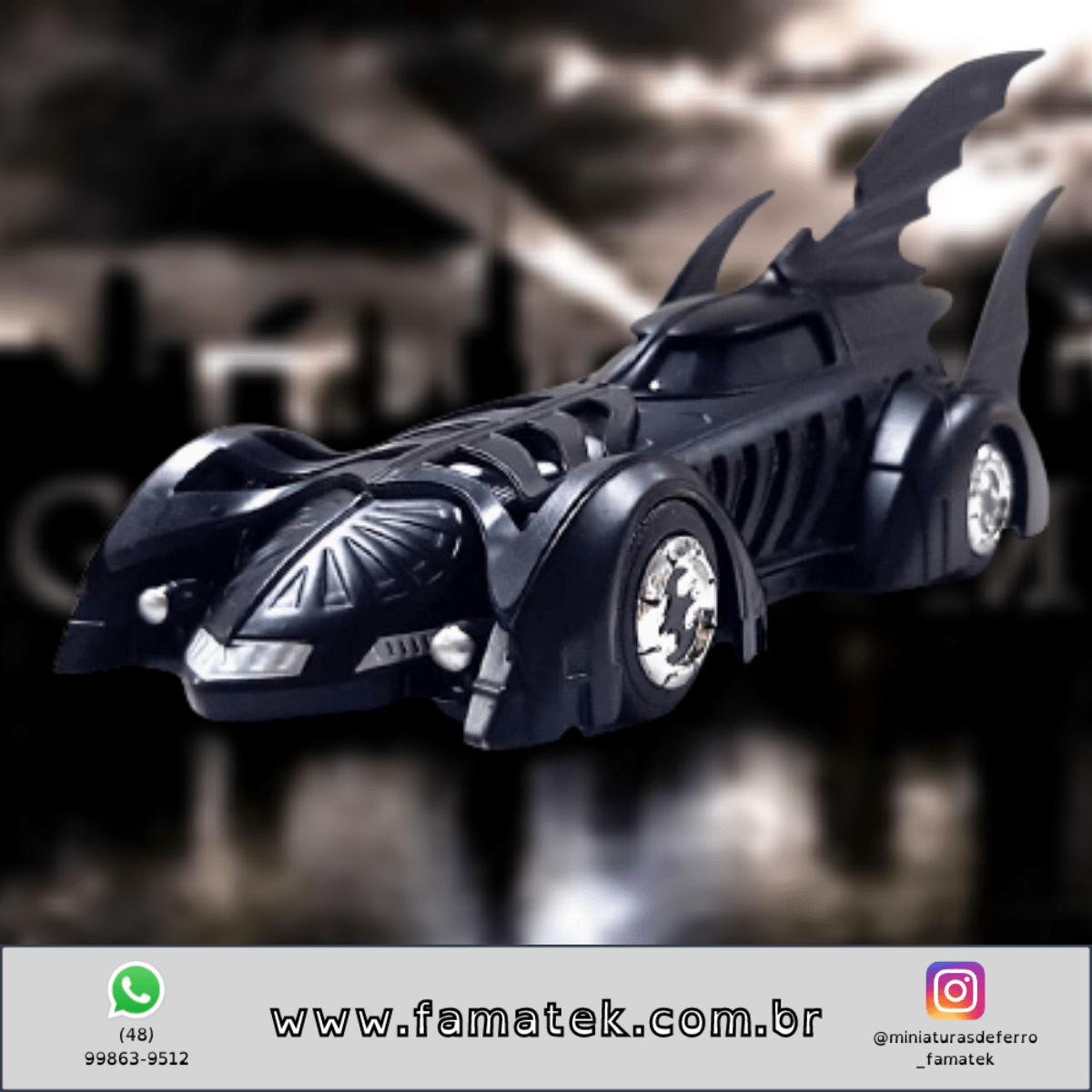 Miniatura de Ferro Batman Forever /Eternamente Escala 1/32 sem aberturas