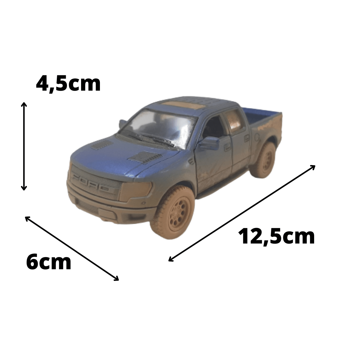 Mini 1/46 Ford F-150 Raptor Supercrew de Rali - Miniatura F-150 SVT Muddy Escala 1/46