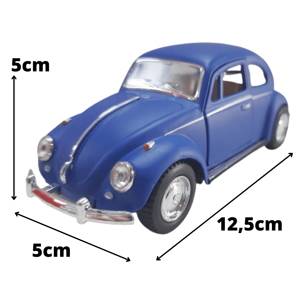 Mini 1/32 1967 Fusca Vlokswagen Classical Beetle Fosco - Miniatura Escala 1/32