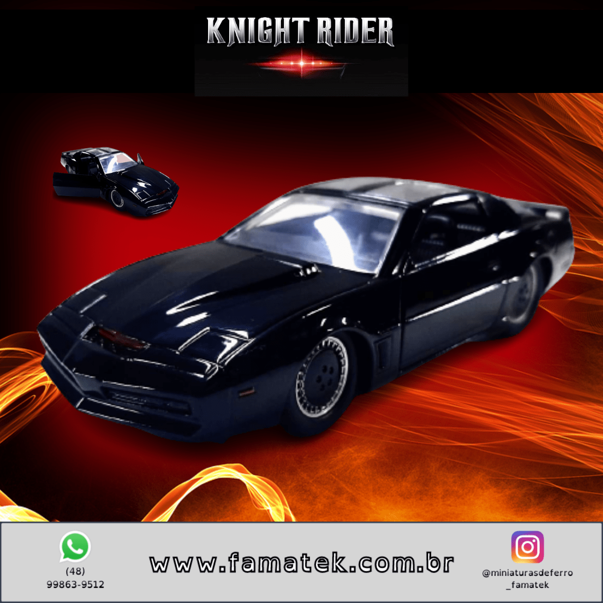 Miniatura KITT Pontiac de Ferro Super Máquina Escala 1/32