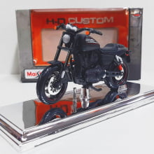 Kit 1 Quadro decorativo + 1 Miniatura 1/18 H-D 2011 XR1200X Preto com caixa Harley-Davidson