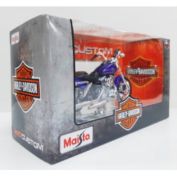 Kit 1 Quadro decorativo + 1 Miniatura 1/18 H-D 2000 FXDL Dyna Low Rider Roxo com caixa Harley-Davidson