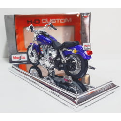 Kit 1 Quadro decorativo + 1 Miniatura 1/18 H-D 2000 FXDL Dyna Low Rider Roxo com caixa Harley-Davidson