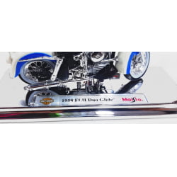 Kit 1 Quadro decorativo + 1 Miniatura 1/18 H-D 1958 FLH DUO Glide Azul com caixa Harley-Davidson