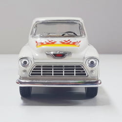 Miniatura 1/32 1955 Picape Chevy Bege Chamas - Camionete Pickup