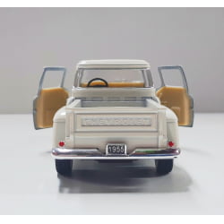 Miniatura 1/32 1955 Picape Chevy Bege Chamas - Camionete Pickup