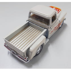 Miniatura 1/32 1955 Picape Chevy Bege Chamas - Camionete Pickup