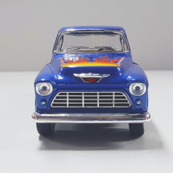 Miniatura 1/32 1955 Picape Chevy Azul Chamas - Camionete Pickup