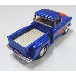 Miniatura 1/32 1955 Picape Chevy Azul Chamas - Camionete Pickup