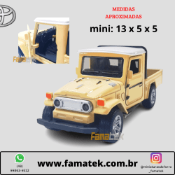  Miniatura de Ferro Bandeirantes Picape antiga Bege Escala 1/32