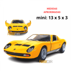  Miniatura de Ferro Lamborghini 1971 Miura P400 SV Amarelo 1/34