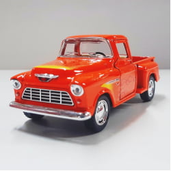 Miniatura 1/32 1955 Picape Chevy Laranja Chamas - Camionete Pickup