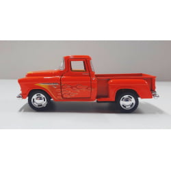 Miniatura 1/32 1955 Picape Chevy Laranja Chamas - Camionete Pickup