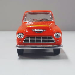 Miniatura 1/32 1955 Picape Chevy Laranja Chamas - Camionete Pickup