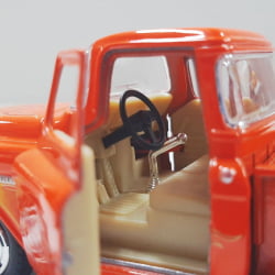 Miniatura 1/32 1955 Picape Chevy Laranja Chamas - Camionete Pickup