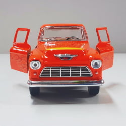 Miniatura 1/32 1955 Picape Chevy Laranja Chamas - Camionete Pickup