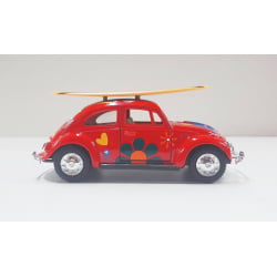 Mini 1/32 1967 Fusca Volkswagen Beetle Com Prancha - Miniatura Escala 1/32