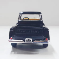 Miniatura 1/32 1955 Picape Chevy Preto Chamas - Camionete Pickup