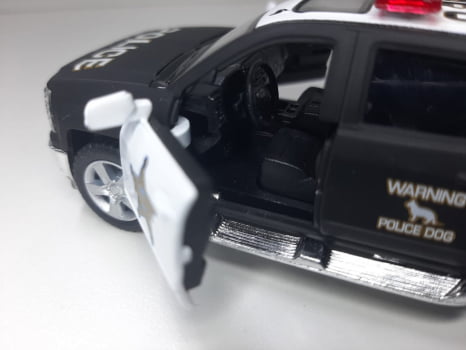 Mini 1/46 2014 Chevrolet Silverado Camionete Preta Policial