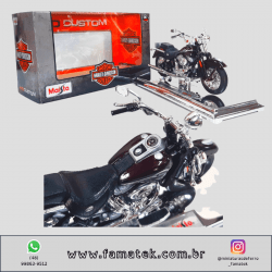 Miniatura 1/18 Harley-Davidson 2005 FLSTCI Softail Springer Classic Marrom com caixa