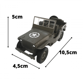 Mini 1/38 Jeep Willys Armor Squad 1941 Militar