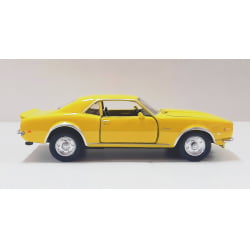  Miniatura de Ferro 1968 Chevrolet Camaro Z28 Amarelo Escala Modelo Welly