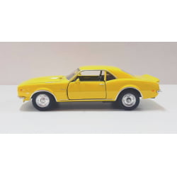  Miniatura de Ferro 1968 Chevrolet Camaro Z28 Amarelo Escala Modelo Welly