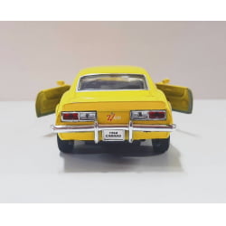  Miniatura de Ferro 1968 Chevrolet Camaro Z28 Amarelo Escala Modelo Welly