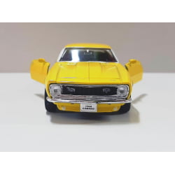  Miniatura de Ferro 1968 Chevrolet Camaro Z28 Amarelo Escala Modelo Welly