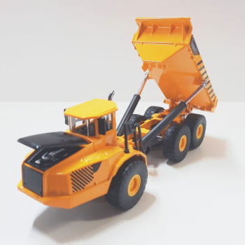 Miniatura de Ferro Caminhão Basculante Volvo Construção Escala 1/50 Construção