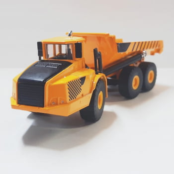 Miniatura de Ferro Caminhão Basculante Volvo Construção Escala 1/50 Construção