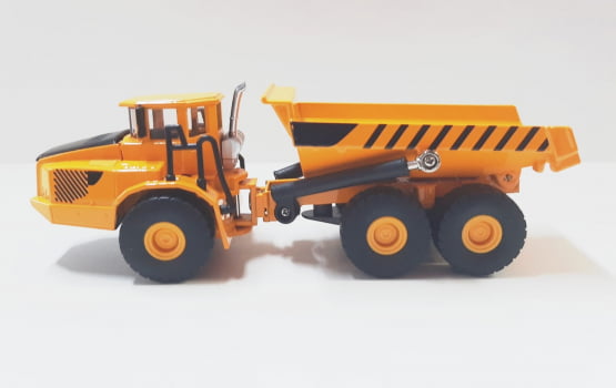 Miniatura de Ferro Caminhão Basculante Volvo Construção Escala 1/50 Construção