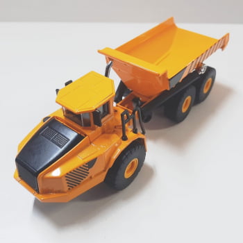 Miniatura de Ferro Caminhão Basculante Volvo Construção Escala 1/50 Construção