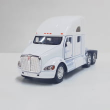 Miniatura de Ferro Cavalo Kensworth T700 Branco Escala 1/68