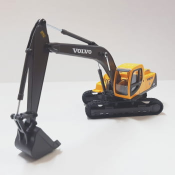 Miniatura de Ferro Escavadeira Hidráulica Volvo Ec210 Escala 1/50 Construção