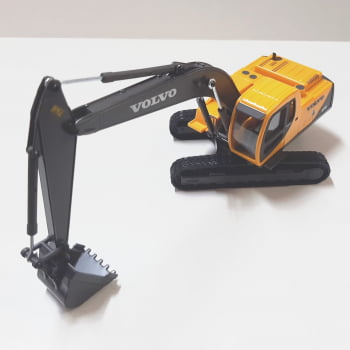 Miniatura de Ferro Escavadeira Hidráulica Volvo Ec210 Escala 1/50 Construção