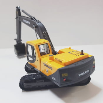 Miniatura de Ferro Escavadeira Hidráulica Volvo Ec210 Escala 1/50 Construção