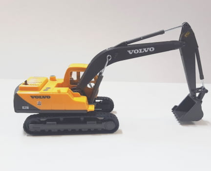 Miniatura de Ferro Escavadeira Hidráulica Volvo Ec210 Escala 1/50 Construção