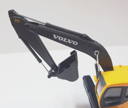 Miniatura de Ferro Escavadeira Hidráulica Volvo Ec210 Escala 1/50 Construção