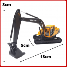 Miniatura de Ferro Escavadeira Hidráulica Volvo Ec210 Escala 1/50 Construção