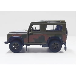 Miniatura de Ferro Land Rover Defender Militar Exército Escala Modelo Wely