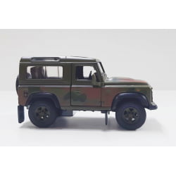 Miniatura de Ferro Land Rover Defender Militar Exército Escala Modelo Wely